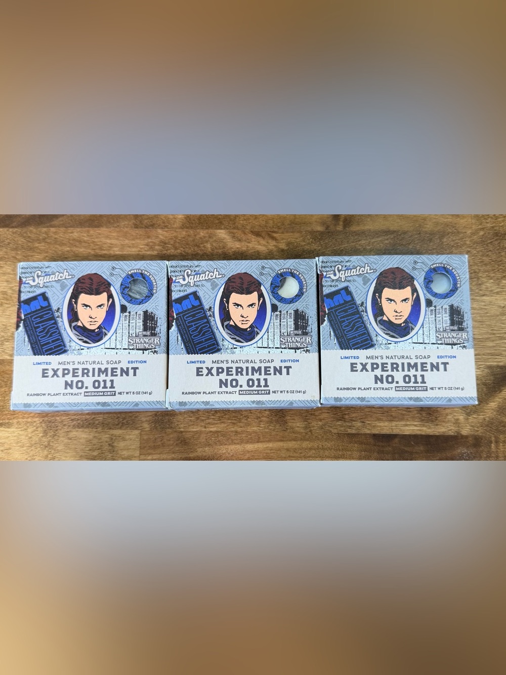 Dr. Squatch- Set of 3- Stranger Things- Experiment No. 011 Men’s Natural Soap